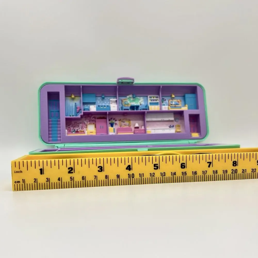 Vintage 1990 Polly Pocket Pencil Case Playset Bluebird CASE ONLY 9.5” RARE HTF